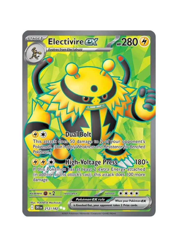 Pokémon trading card featuring Electivire EX on a white background