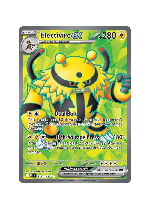 Pokémon trading card featuring Electivire EX on a white background
