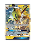 Pokémon trading card featuring Jolteon GX on a white background