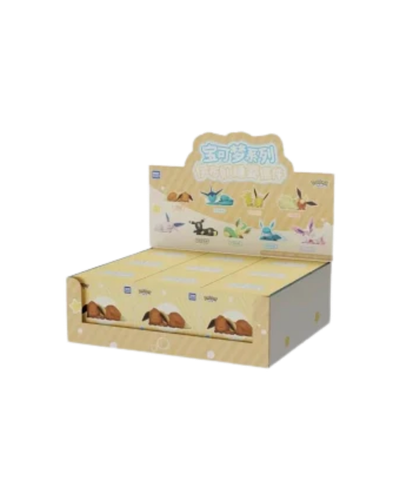 Display box with cartoon characters on a white background
