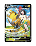 Pokémon trading card featuring Zeraora and a character with Rapid Strike ability