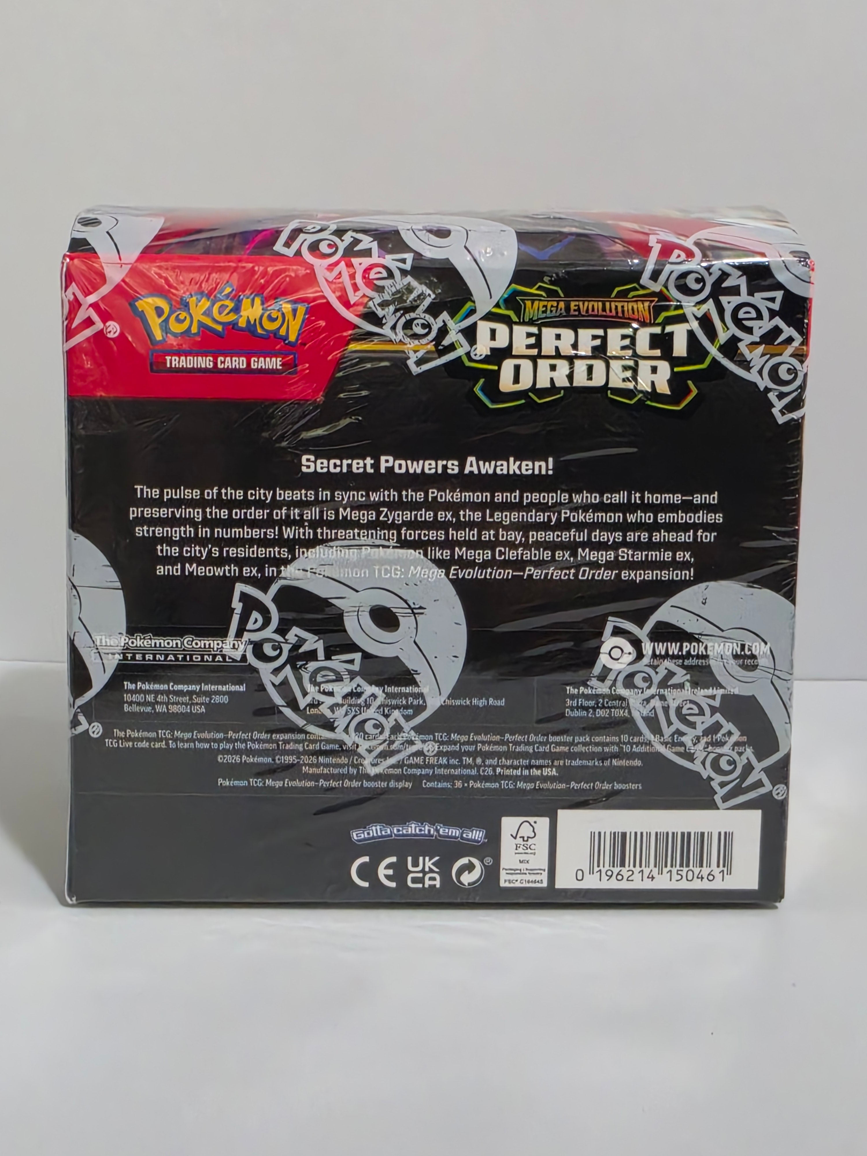 Pokémon trading card game packaging with Pokémon logo on a white background