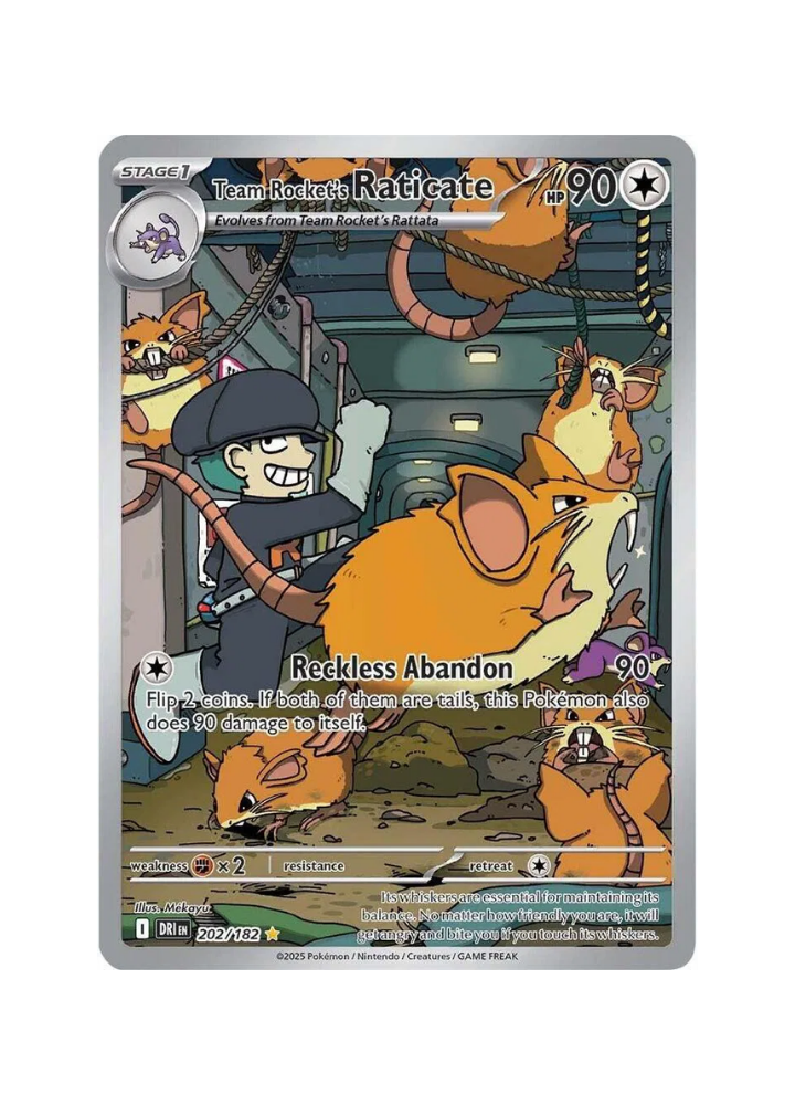 Pokémon trading card featuring a character and Raticate