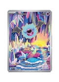 Colorful Pokémon trading card featuring Woobat with a vibrant design.